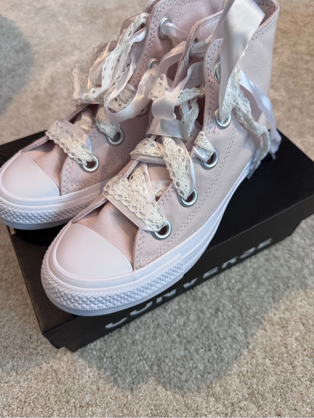 Converse High Top Lace Accent Sneakers